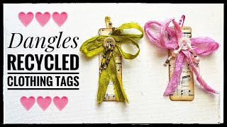 Dangles Recycled Clothing Tags  Junk Journal [upl. by Seigel]