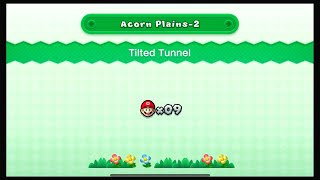 New Super Mario Bros U Deluxe Acorn Plains2 Tilted Tunnel [upl. by Wilona]