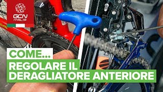 Come regolare il deragliatore anteriore  Manutenzione base per bici da strada [upl. by Kessiah]