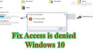 Access is denied in windows 10 fix Local drive is not accessible [upl. by Sussi833]