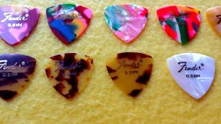 Vintage Guitar Picks  6 7 Fender Custom Shop and other Rare series [upl. by Ahsats]