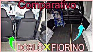 MEDIDAS INTERNAS DA DOBLÔ X FIORINO QUADRADA COMPARATIVO REAL [upl. by Manya121]