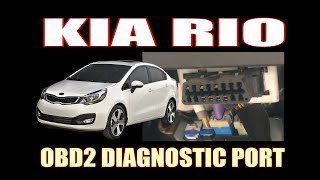 KIA RIO  2012   OBD2 DIAGNOSTIC PORT LOCATION [upl. by Iramat393]