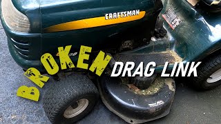 Fixing steering drag link on a Craftsman LT1000 riding mower [upl. by Carolan950]