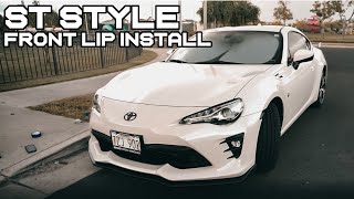 FRSBRZ86  How to install ST Style Front Lip [upl. by Isidro178]