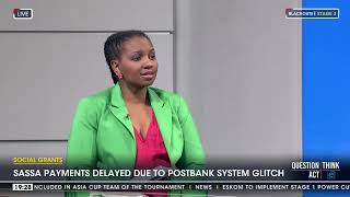 Sassa payments delayed due to Postbank system glitch [upl. by Schechter461]