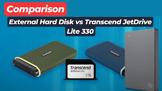 External Hard Disk vs Transcend JetDrive Lite 330  Comparison [upl. by Brabazon135]