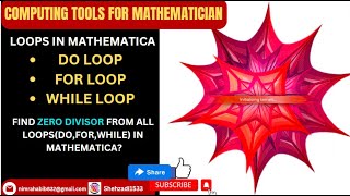 FIND ZERO DIVISOR FROM ALL LOOPS DO FOR WHILE IN MATHEMATICACOMPUTING TOOLS FOR MATHEMATICIANS [upl. by Couture]