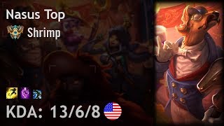 Nasus Top vs Jayce  Shrimp  NA Challenger Patch 715 [upl. by Raul300]