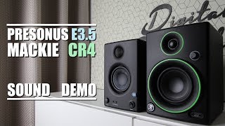 Presonus Eris E35 vs Mackie CR4  Sound Demo w Bass Test [upl. by Esbenshade716]