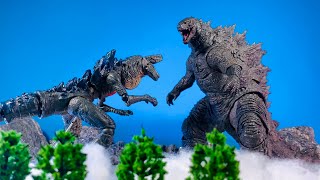 Shin Godzilla vs Zilla Jr  DinoMania  Godzilla Cartoons [upl. by Aniret158]