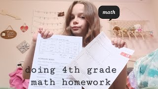 doing 4th grade math homework to help kids [upl. by Lachish279]