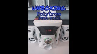 Unboxing Speaker aktif Polytron PMA 9505 dan kelengkapan isi dalam kardus [upl. by Wetzell]