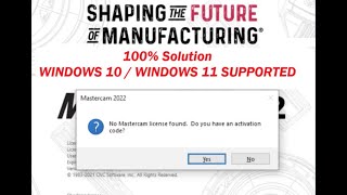 How to solve Mastercam 2023 Error No license Found Windows 1011 FIX [upl. by Aniral498]