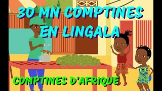 EN LINGALA  30mn comptines africaines avec paroles [upl. by Airt]