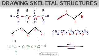 How to Draw Skeletal Structure or BondLine Notation for Organic Molecules [upl. by Arec]