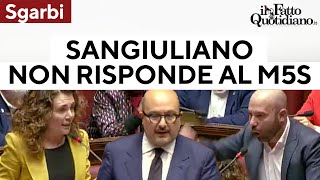 Caso Sgarbi il M5s chiede e Sangiuliano non risponde quotNon spetta a mequot [upl. by Adnorehs707]