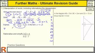 Ultimate revision guide for Further maths GCSE Number Surds [upl. by Nagoh]