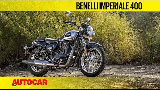 Benelli Imperiale 400 Walkaround and Exhaust Sound  First Look  Autocar India [upl. by Einnaoj337]