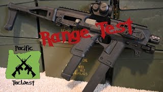 Micro RONI Gen 4 Range Test Glock 1719 Upgrade SBRCarbine Conversion [upl. by Talbot]