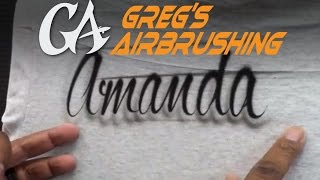 How to Airbrush Script Writing  Lettering Basics [upl. by Bernat]