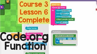 Codeorg lesson 6 course 3 Bee Functioncodeorg tutorialcodeorg lesson 6Learn IT [upl. by Eelloh]