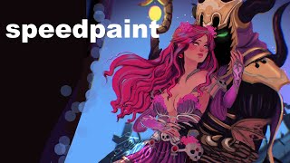 Hades and Persephone  Speedpaint  Smite fanart [upl. by Leontyne]