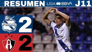 Puebla 22 Atlas lluvia de goles en el Cuauhtémoc  J11 CL24 [upl. by Roskes]