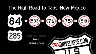 High Road to Taos 2of2 Truchas to Taos Time Lapse Dashcam [upl. by Aronow]