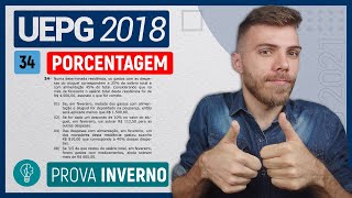 🛑34 UEPG 2018 INVERNO  PORCENTAGEM  Numa determinada residência os gastos com as despesas do [upl. by Liek]