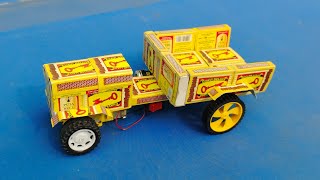 How to Make Matchbox Tractor At Home  Tractor Making with Matchbox [upl. by Suiratnauq68]