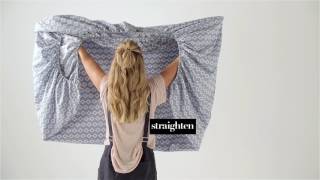 How To Fold A Fitted Sheet  Linen House [upl. by Eatnhoj]