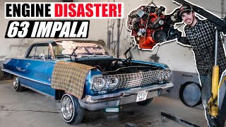 1963 Chevrolet Impala Can I Save This LOWRIDER Chevy Small Block Engine Part 1 [upl. by Syverson]