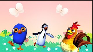 El Pollito Pio y Amigos Bailando en El Jardin con Diferentes Efectos Coloridos HD [upl. by Lotsirb]