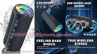 OHAYO X8 Bluetooth Portable Speaker 40W TWS REVIEW [upl. by Knapp192]