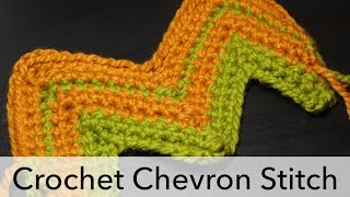 Crochet Beginner Series Chevron Stitch  Sewrella [upl. by Hourihan]