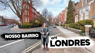 Tour pelo nosso bairro em Londres [upl. by Ardrey]