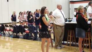 NATIONAL ANTHEM Sung By Amber Cayer  09182012 [upl. by Alletse870]