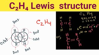 C2H4 Lewis StructureHow do you draw the Lewis structure for C2H4 [upl. by Friedberg556]