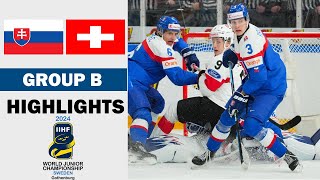 Slovakia vs Switzerland Full Highlights  Group B  2024 IIHF World Junior 12272023 [upl. by Juana]