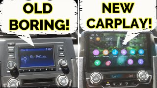 2016 2017 2018 2019 HONDA CIVIC ANDROID AUTO CARPLAY UPGRADE 9 SCREEN INSTALL INSTRUCTIONS [upl. by Ciardap]