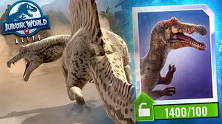 THIS SPINOSAURUS IS IN A JURASSIC GAME  Jurassic World Alive [upl. by Aicen]