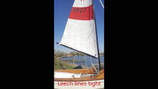 Mainsail reefing [upl. by Anirtac]