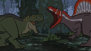 TRex vs Spinosaurus  Jurassic Park 3 Animation [upl. by Claudina]