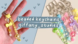 how to make cute beaded keychains  tutorial  tiffanystudies [upl. by Cence]