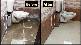 How to clean Bathroom Tiles  సులభంగా టైల్స్ క్లీనింగ్  Clean tiles easily  Bathroom cleaning tips [upl. by Annekahs]