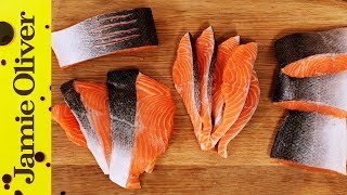 How to Fillet a Salmon or Trout  Jamie Oliver [upl. by Vorster529]