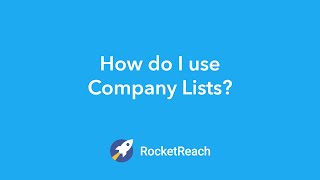 How to Use Company Lists [upl. by Evetta]