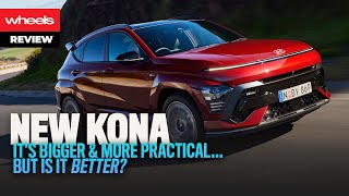 BIGGER but better 2023 Hyundai Kona review 16T  Wheels Australia [upl. by Ezalb]