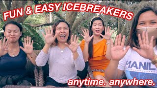 FUN AND EASY ICEBREAKERS YOU CAN PLAY ANYTIME ANYWHERE 2021 Simple Energizers for Groups Part 1 [upl. by Surad]